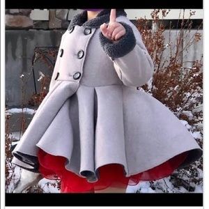 Mack and co. Gray peplum coat